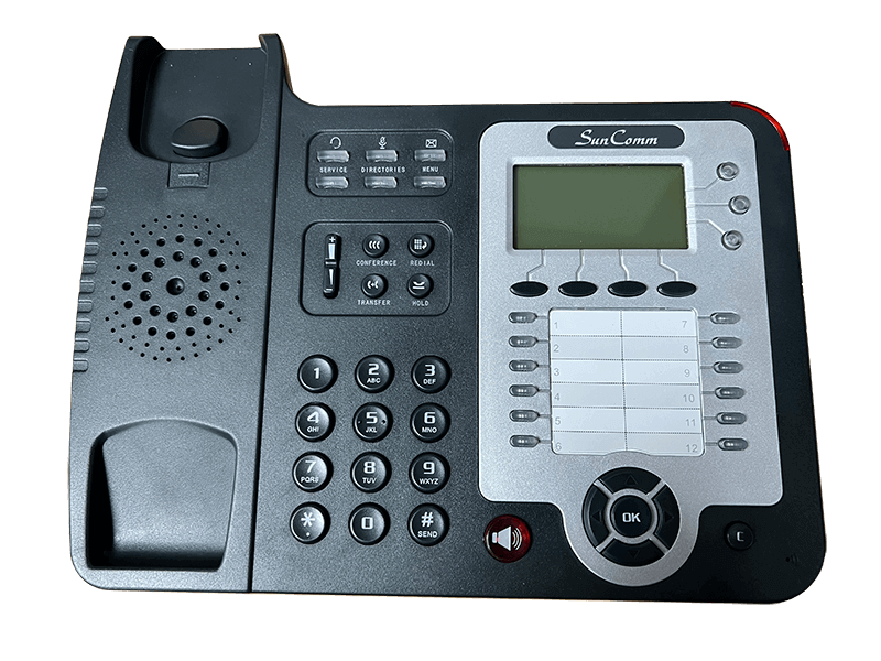 SunComm SC-2032-HPE VoIP Phone with 3 SIP accounts, PoE, Expansion module